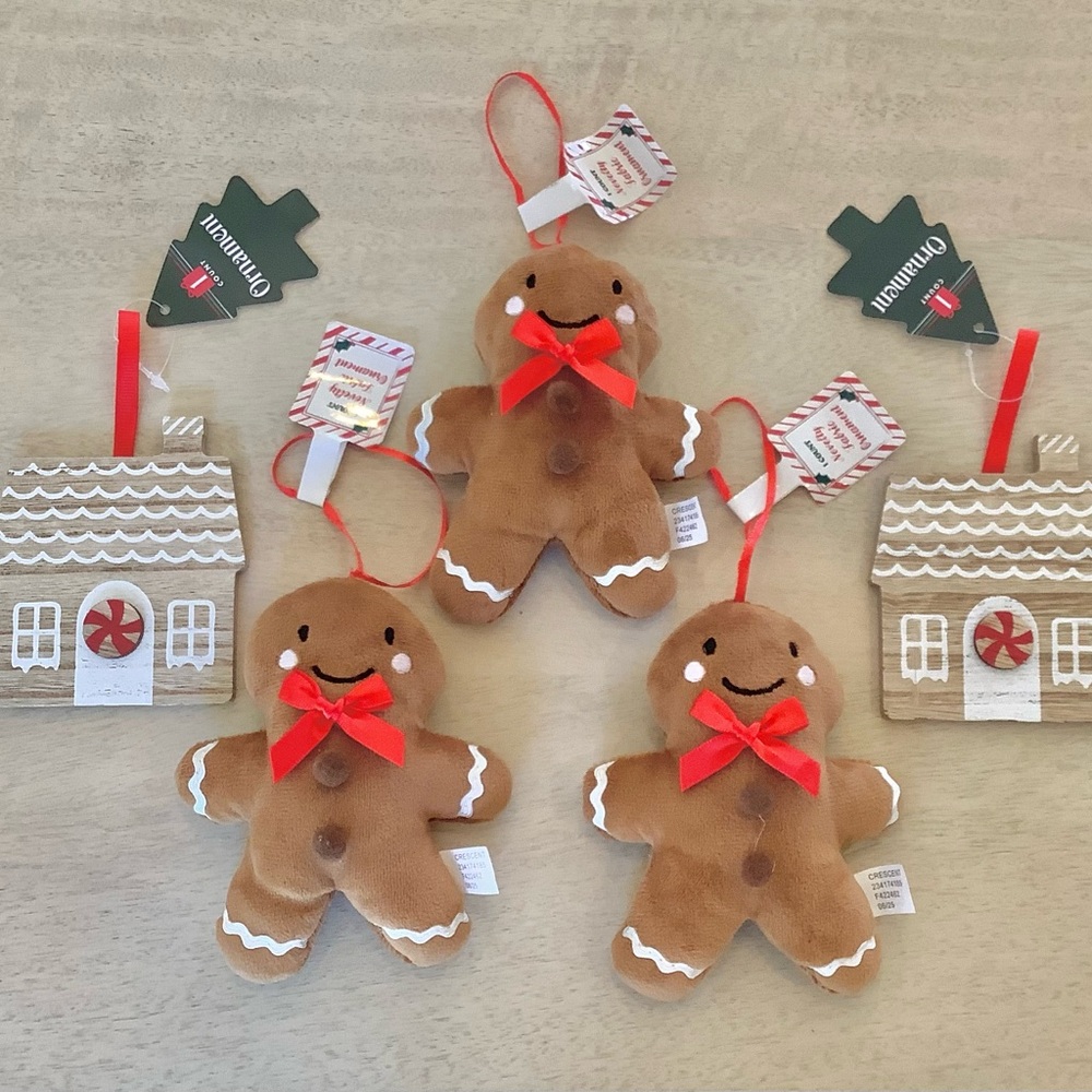 5 Target Bullseye Gingerbread Ornaments